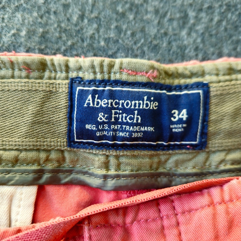 Y2K Abercrombie & Fitch Cargo Shorts Pink Sz 34 Military Utility Paratrooper NWT - Picture 3 of 14